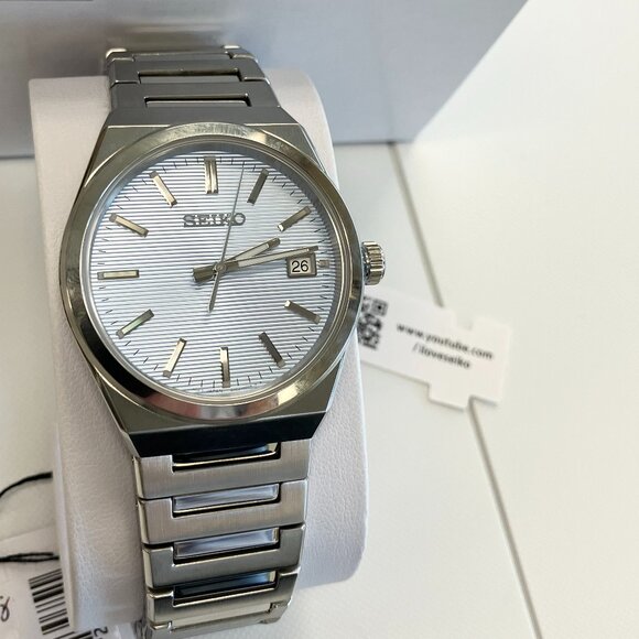 Seiko Essentials Watch Baby Blue Dial SUR599 - Picture 6 of 9